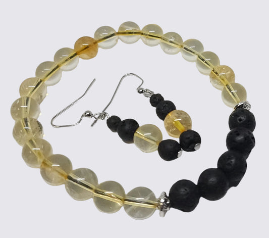 Citrine & Lava Stone