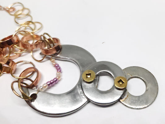 Upcycled Steel Washer Necklace